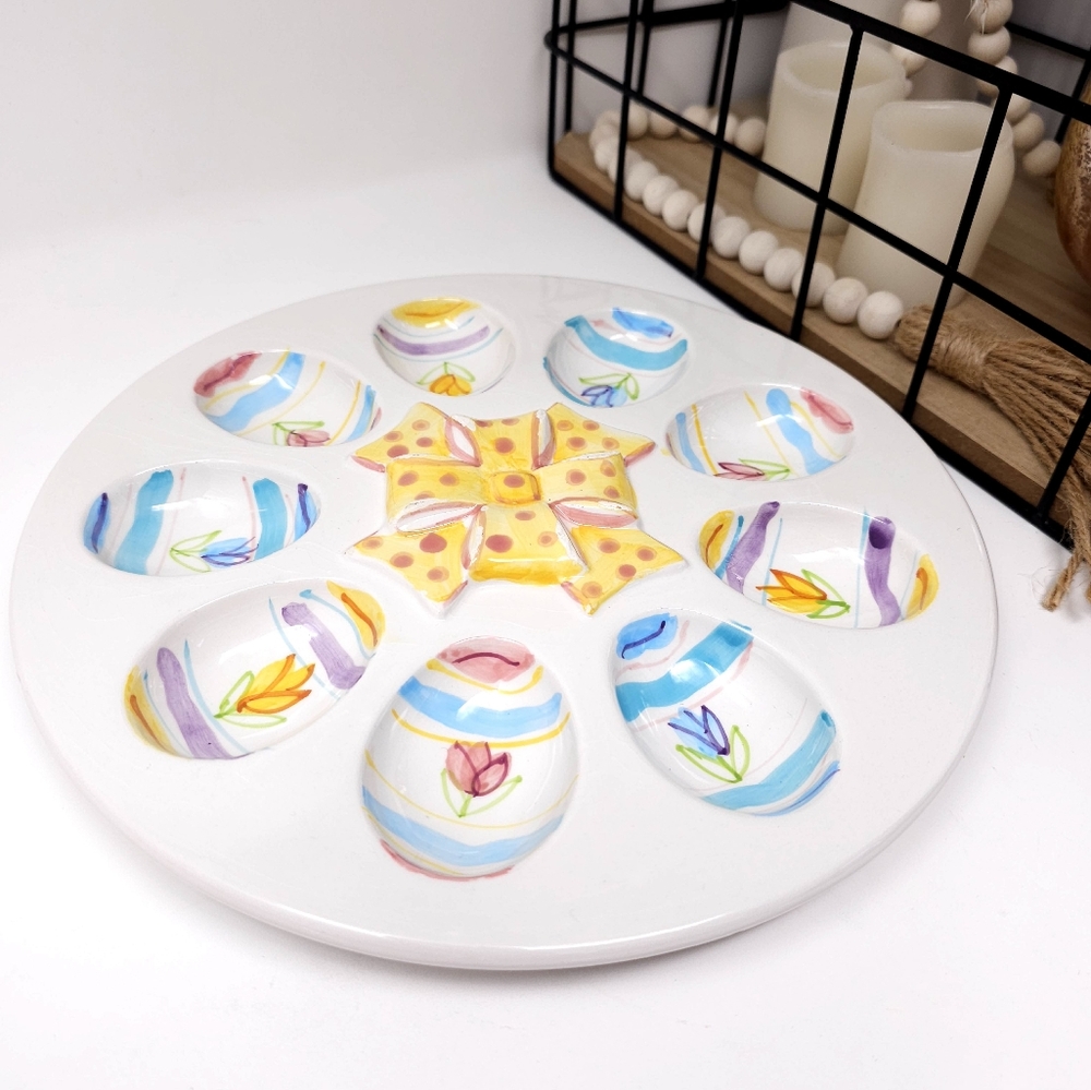 Vintage World Bazaars Deviled Egg Platter